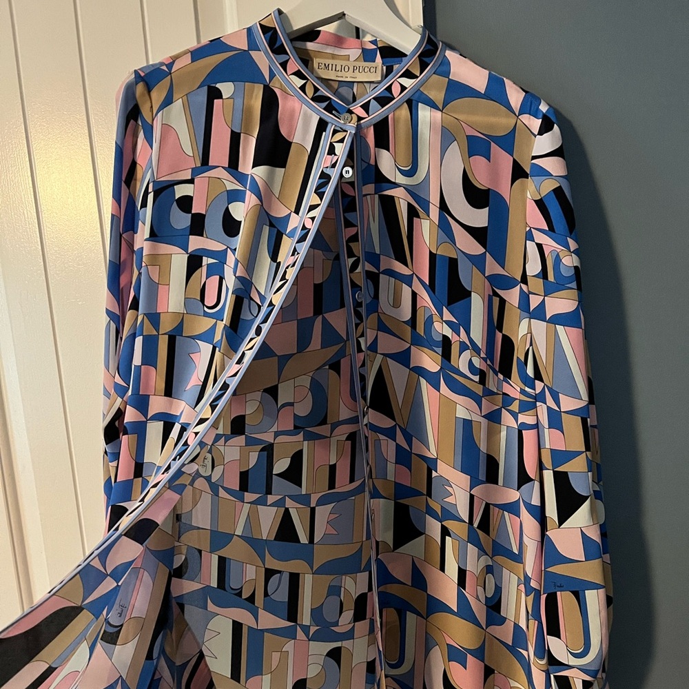 Emilio Pucci Geometric Patterned Button Down Dress - image 4